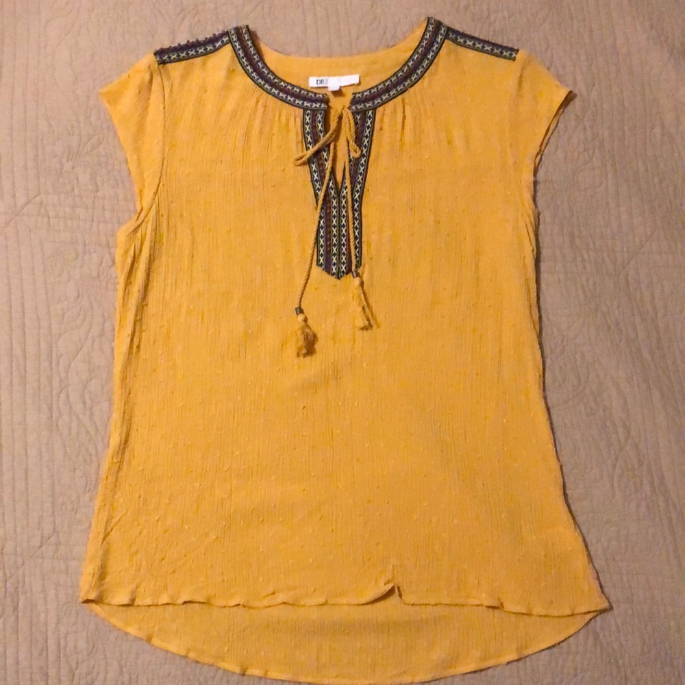 DR2 Yellow Sleeveless blouse top